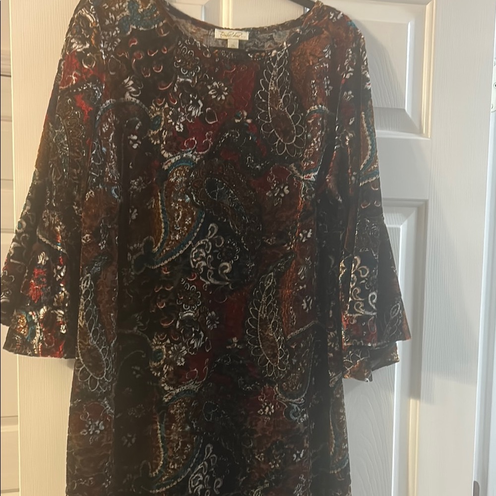 Chic Multicolor Paisley Dress
